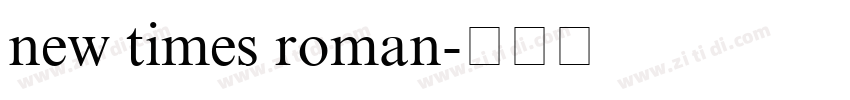new times roman字体转换